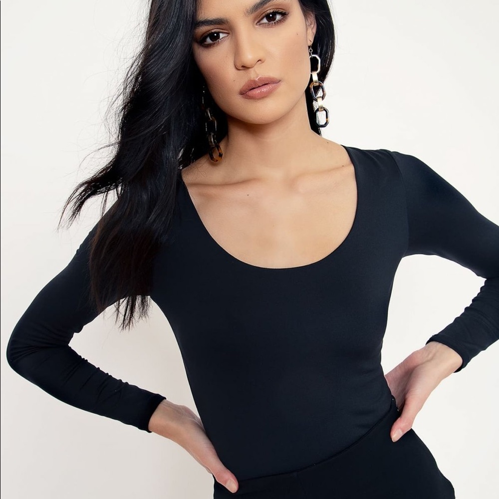 NWOT BLACKMILK Scoop matte black long sleeve top